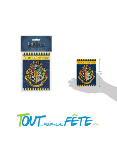 Lot de 8 invitations et enveloppes Harry Potter 2