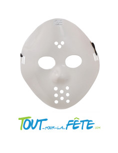 Masque de hockey blanc adulte