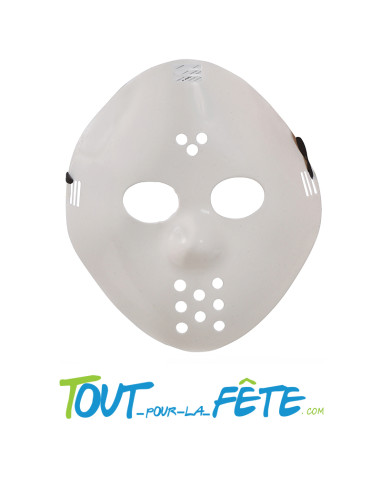Masque de hockey blanc adulte