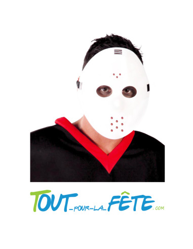 Masque de hockey blanc adulte