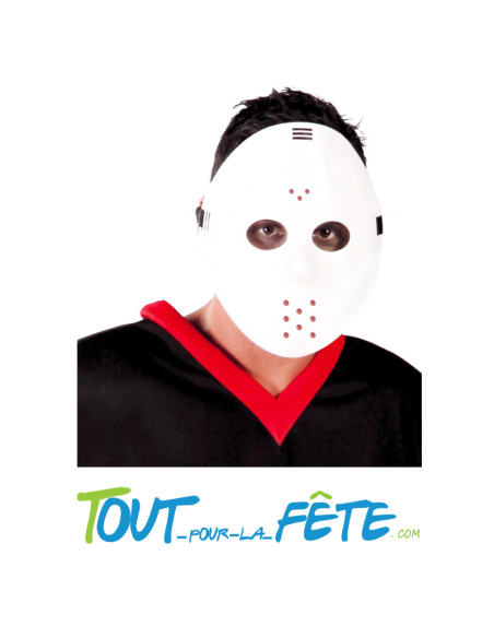 Masque de hockey blanc adulte