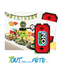 Lot de 8 cartons d'invitations jeux vidéo 2