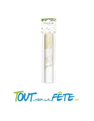 Chemin de table Joyeux Anniversaire Tropical