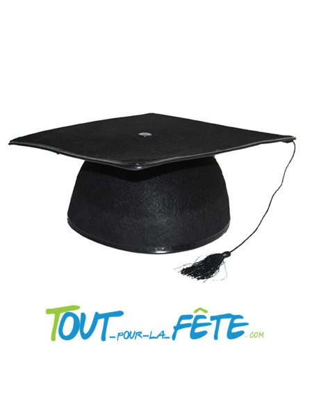 chapeau étudiant lauréat NOIR adulte