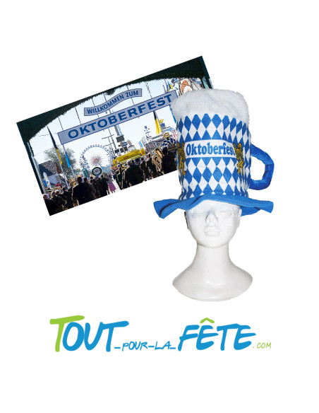 Chapeau carnaval bière Oktoberfest 35 cm