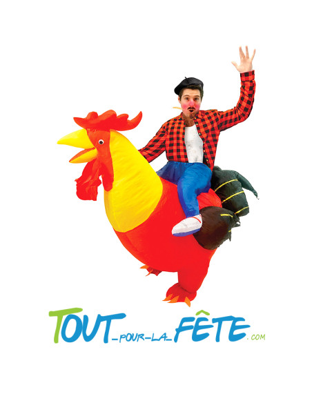 Costume auto gonflable coq
