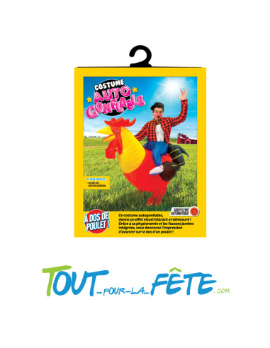 Costume auto gonflable coq