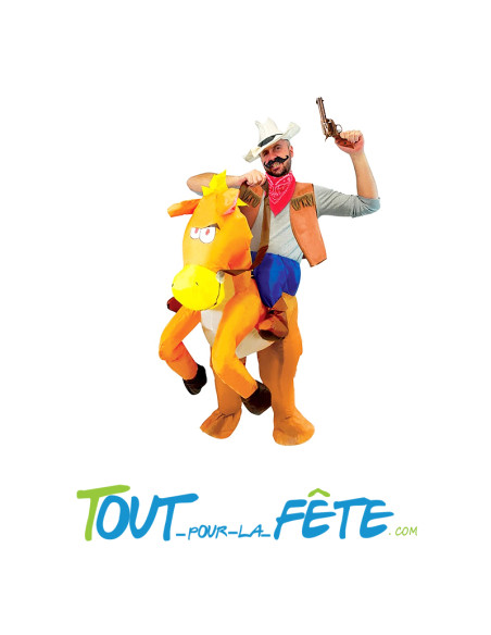 Costume auto gonflable cheval