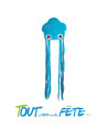 Chapeau pieuvre bleu