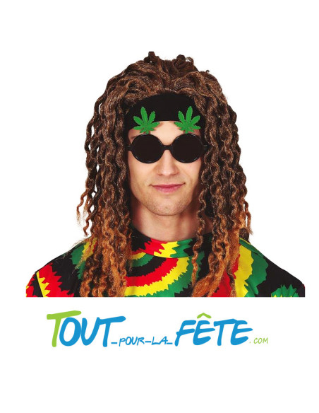 Lunettes noires avec feuilles de marihuana