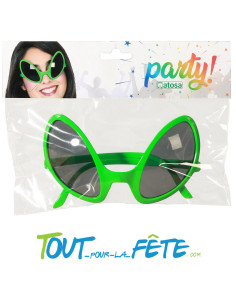 Paire de lunettes d'alien - extraterrestre vertes taille...