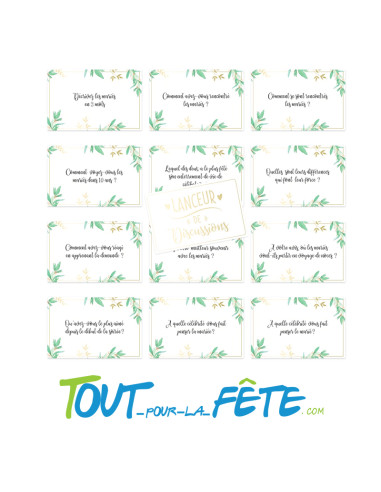 Jeu lanceur de discussions 12 cartes spécial...