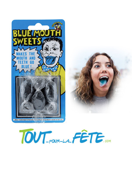 Bonbons tache langue bleu