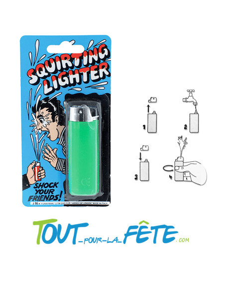 Briquet lance eau bfarce et attrape