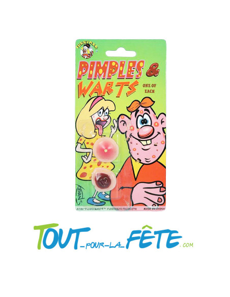 Bouton et verrue farce et attrape