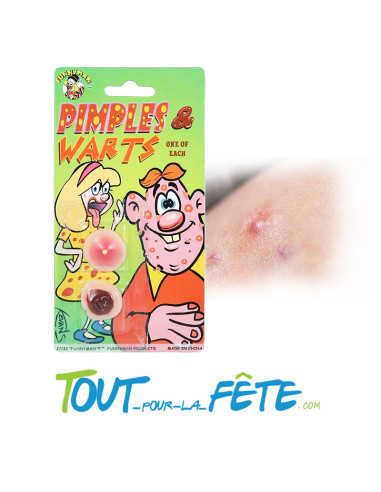 Bouton et verrue farce et attrape