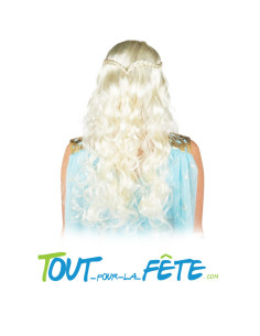Perruque longue médiévale blonde femme 2
