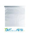 Nappe Harmony métallique argent brillant intissé 5 mètres
