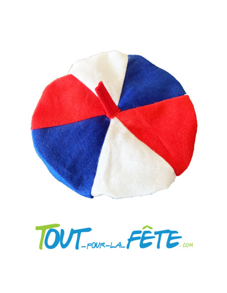 Beret bleu blanc rouge France