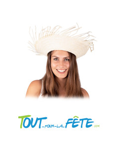 Chapeau en paille Hawaïen - beige