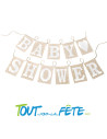 Guirlande en toile de jute Baby Shower