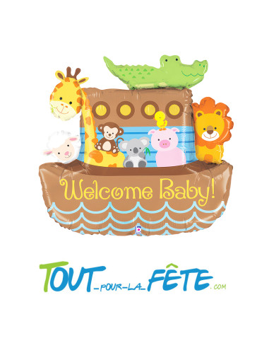 Ballon aluminium bateau welcome baby 94cm