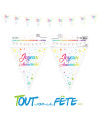 Guirlande fanions joyeux anniversaire multicolore 6m