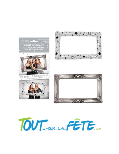 Cadre gonflable métallique double face argent