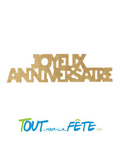 Lot de 20 décorations de table  Joyeux Anniversaire Kraft