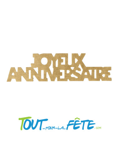 Lot de 20 décorations de table  Joyeux Anniversaire Kraft
