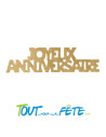 Lot de 20 décorations de table  Joyeux Anniversaire Kraft