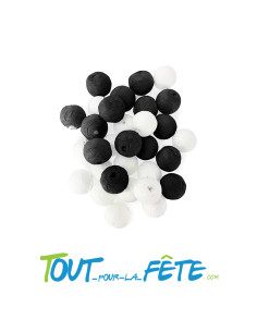 100 boules pour sarbacanes blanches et noires