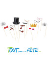 Kit de 15 accessoires photobooth "vintage"