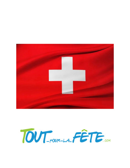 Drapeau polyester Suisse 90x150 cm