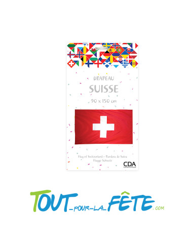 Drapeau polyester Suisse 90x150 cm