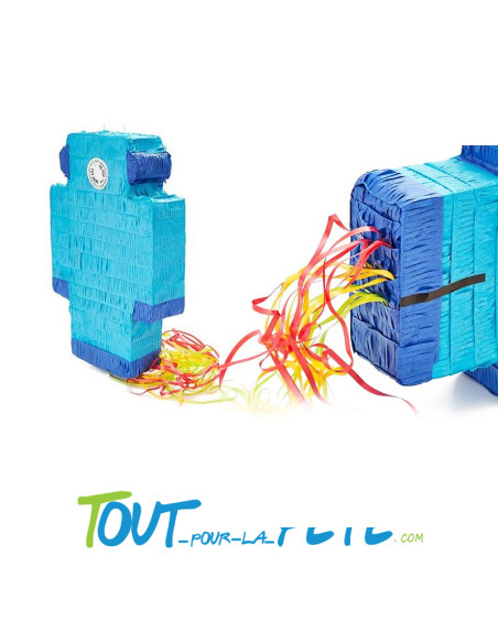 Piñata à tirer Robot a remplir 42cm x 28cm