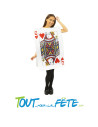 Costume carte de reine de coeur taille unique