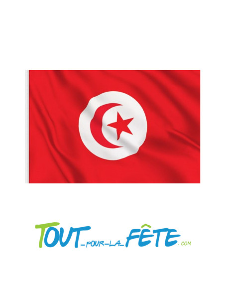 Drapeau polyester Tunisie 90x150 cm