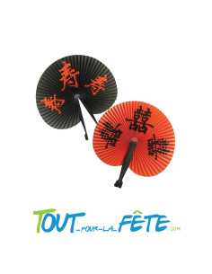 Éventail signes chinois - couleur aléatoire - Ø 23 cm