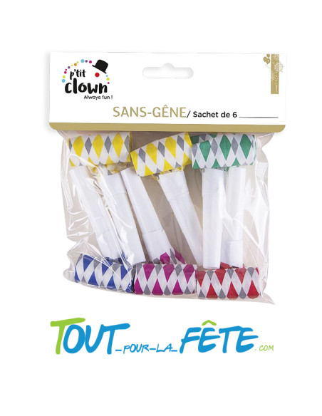 Lot de 6 sifflets sans-gêne