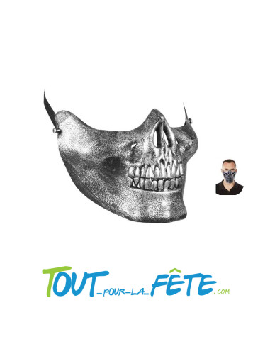 Demi masque tête de mort