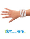 Bracelet de perles en plastique blanc