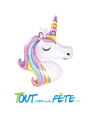 Ballon aluminium forme Licorne 86cm