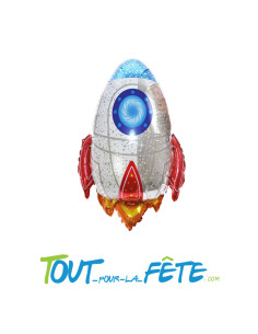 Ballon aluminium forme Fusée 77 cm
