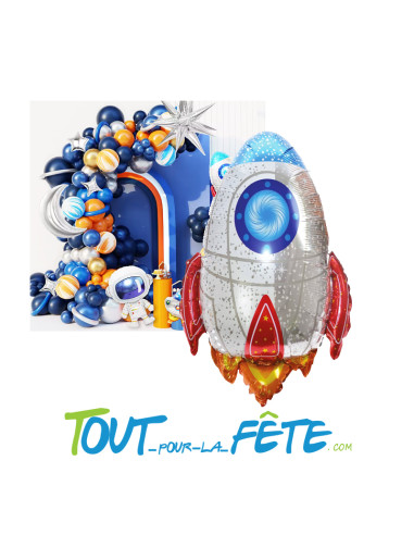 Ballon aluminium forme Fusée 77 cm