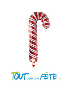 Ballon aluminium canne sucre d'orge 74cm