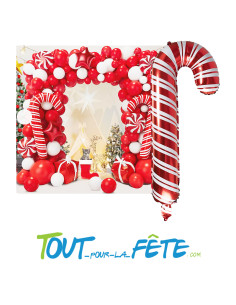 Ballon aluminium canne sucre d'orge 74cm 2