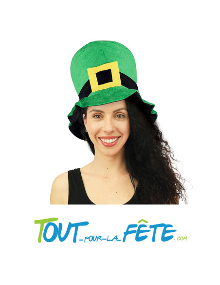 Chapeau haut de forme vert St Patrick velours