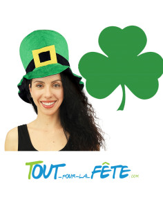 Chapeau haut de forme vert St Patrick velours 2