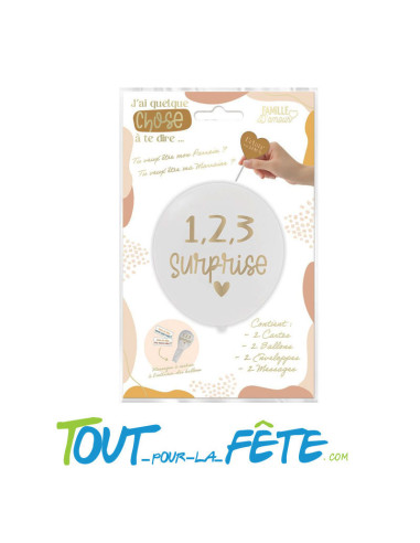 Carte Ballon Annonce "Parrain/Marraine"